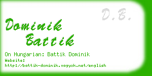 dominik battik business card